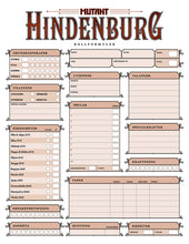 Mutant: Hindenburg – Rollformulärsblock